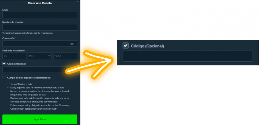 Codigo promocional Stake