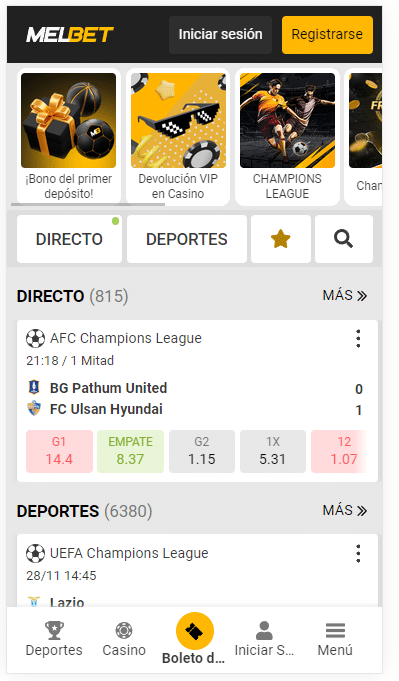 melbet argentina descargar