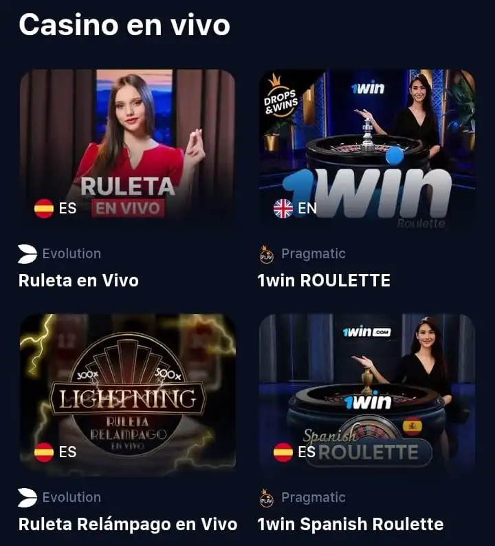 1win casino en vivo