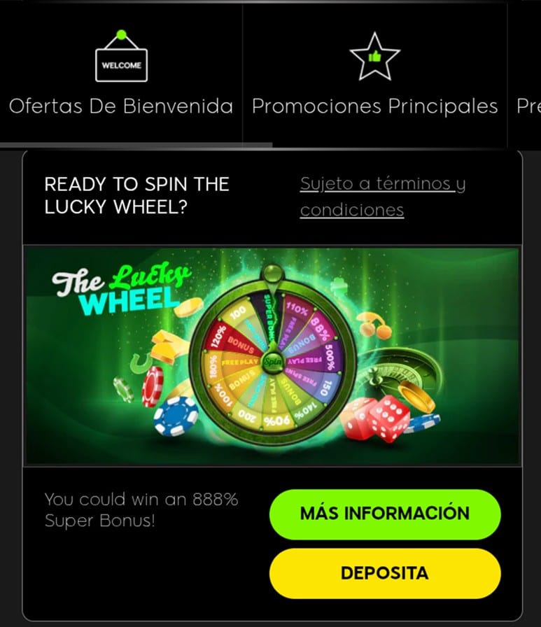 888 Casino-Rueda de la fortuna